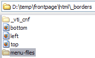 Copy menu files in FrontPage