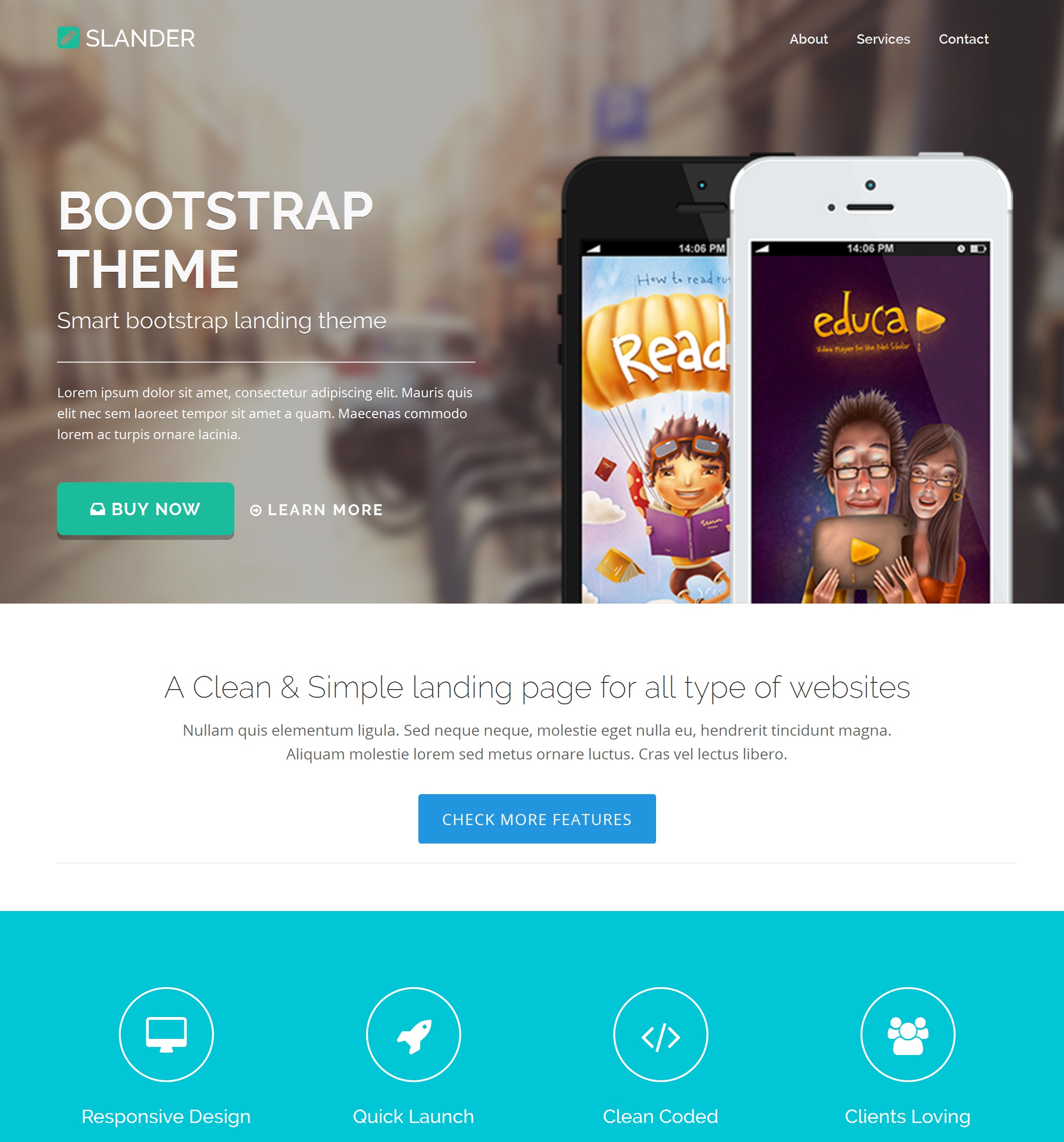 HTML5 Bootstrap Blog Theme