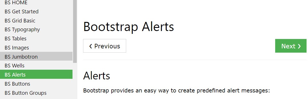 Bootstrap alert  guide