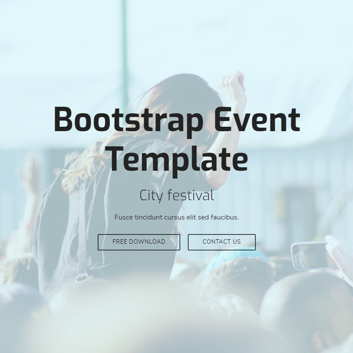 HTML Bootstrap Event Templates
