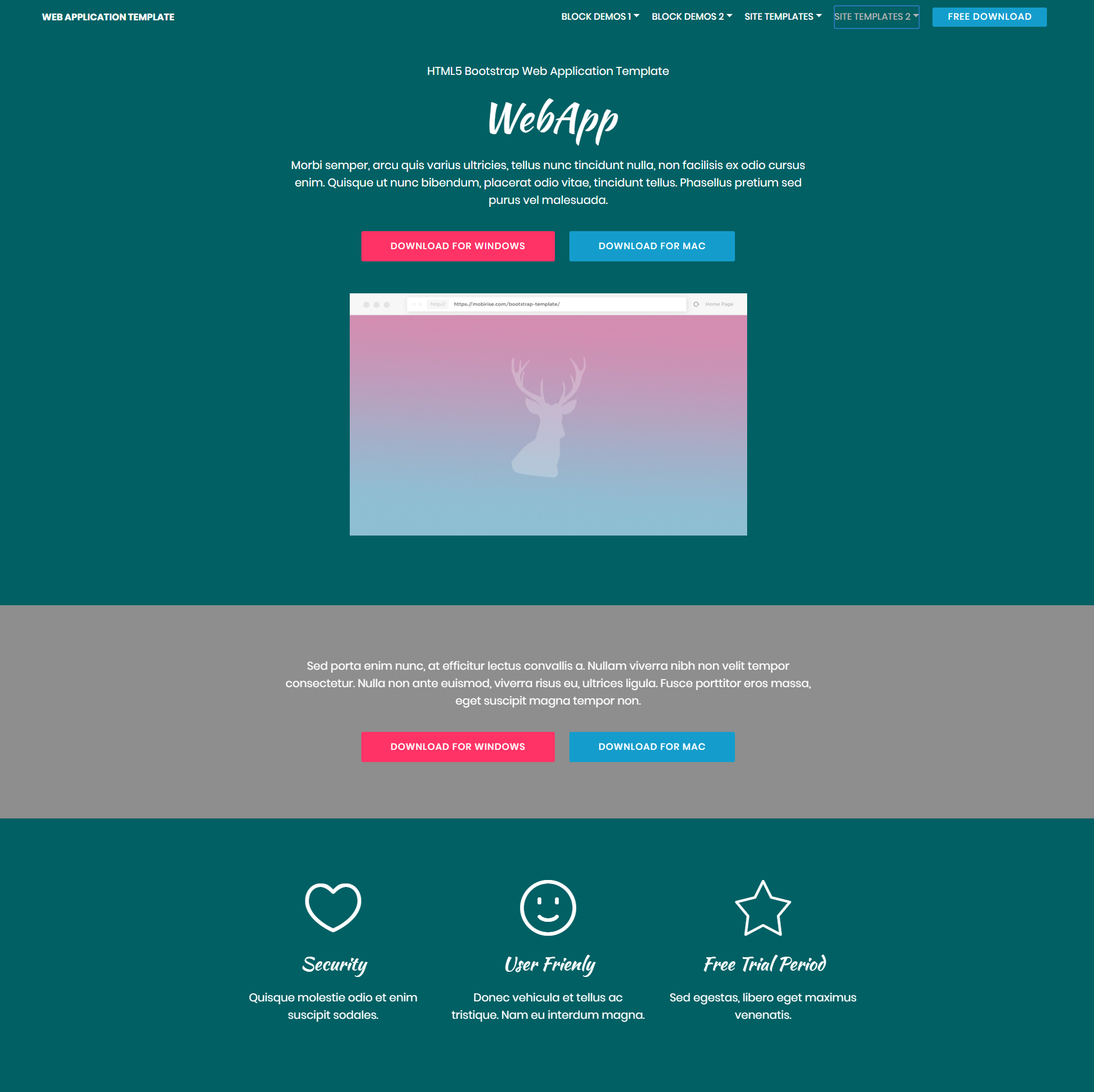 CSS3 Bootstrap Web Application Themes
