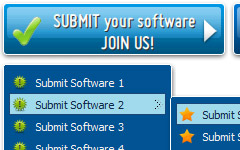 Frontpage Custom Submit Button Expression Design 3 Square Glass
